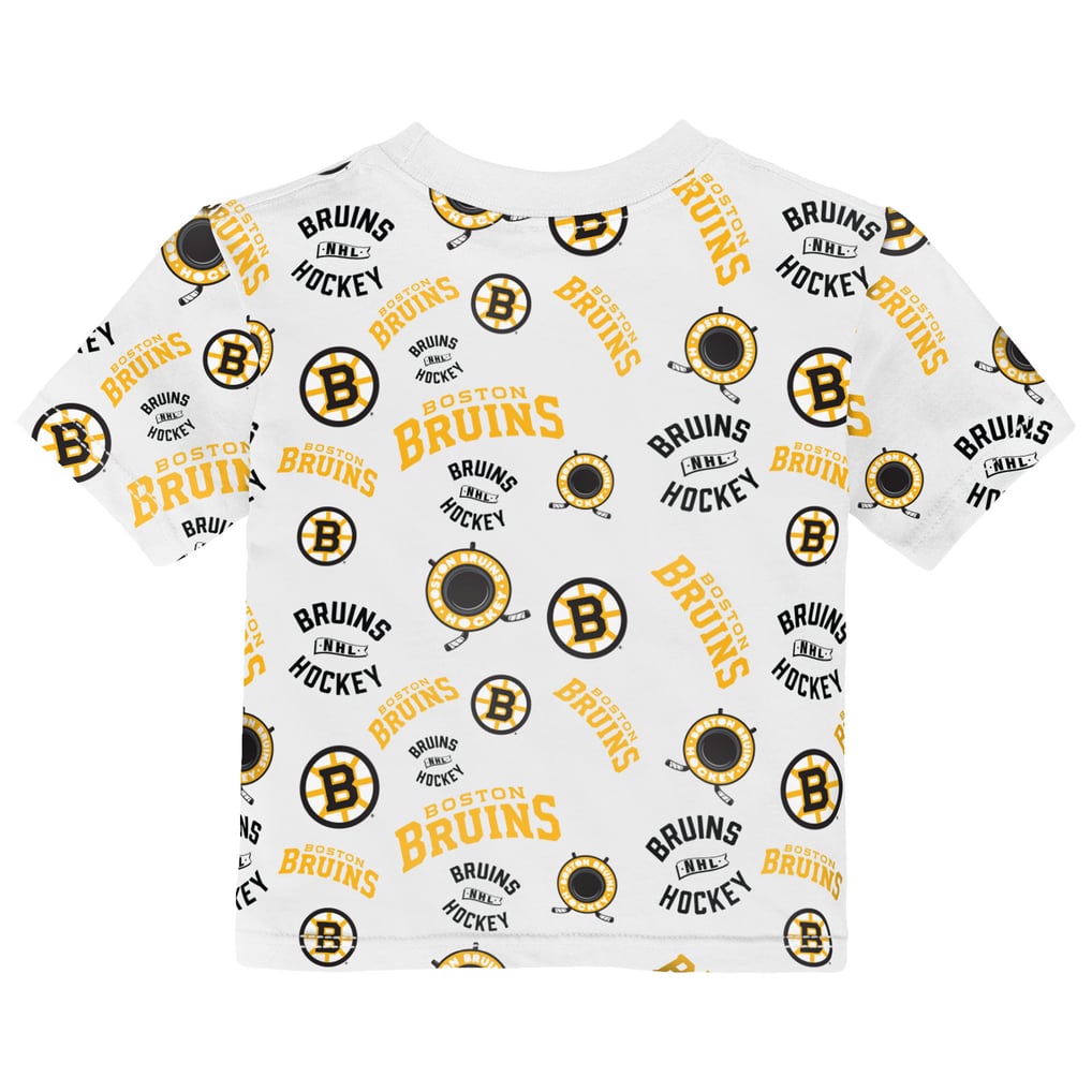 Boston Bruins Outerstuff Toddler Run Down All-Over-Print T-Shirt - White