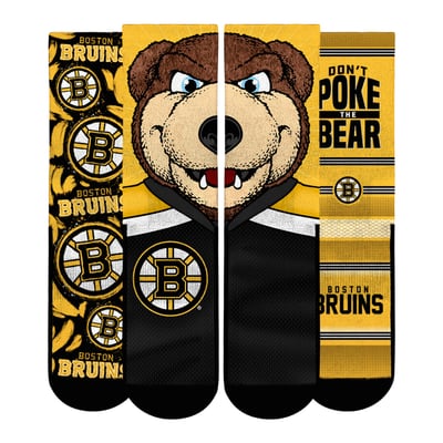  Boston Bruins Rock Em Unisex Fan Favorites Three-Pack Crew Socks Set - Gold