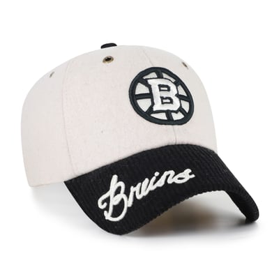 Boston Bruins '47 Women's Rope Script Clean Up Adjustable Hat - Cream/Black