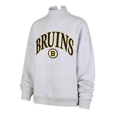 Boston Bruins '47 Women's Vantage Mock Neck Fleece Sweatshirt - Gray