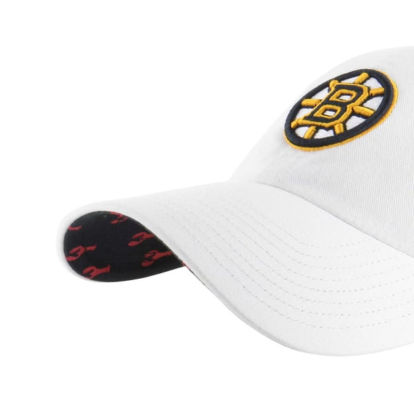 \'47 Brand Hat Womens One Size Boston Bruins White Satin Glitter Snapback Cap Women main image 2