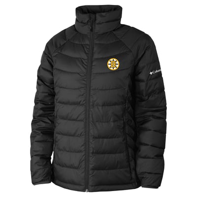  Boston Bruins Columbia Women's Omni-Heat Powder Lite II Raglan Full-Zip Jacket - Black
