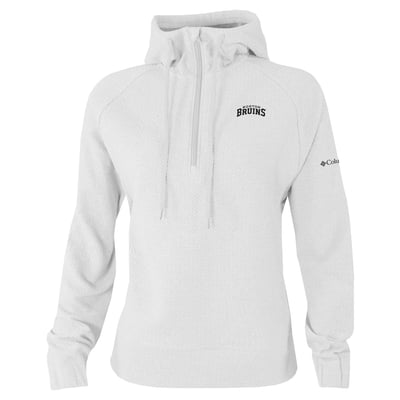 Boston Bruins Columbia Women's Half-Zip Swingcraft Tri-Blend Hoodie - White
