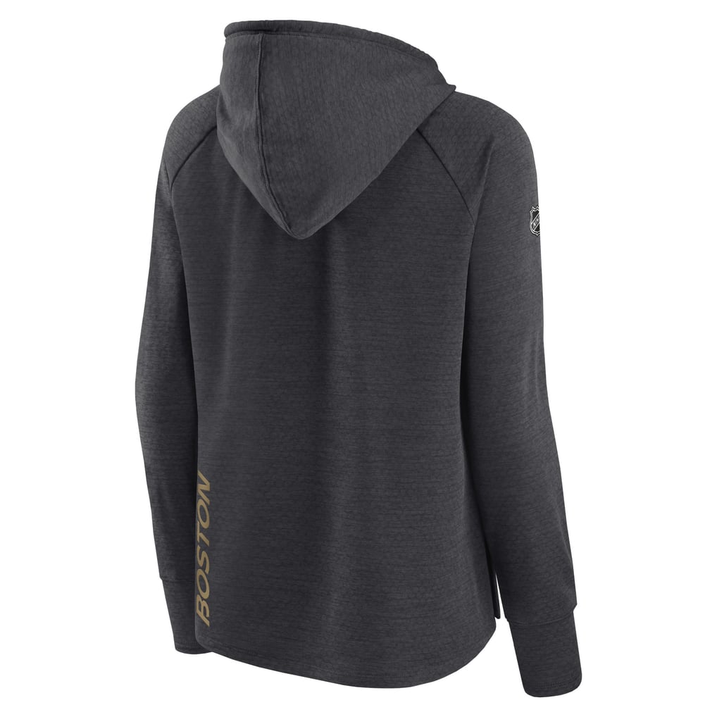  Boston Bruins Fanatics Women's Authentic Pro Pullover Hoodie - Heather Charcoal