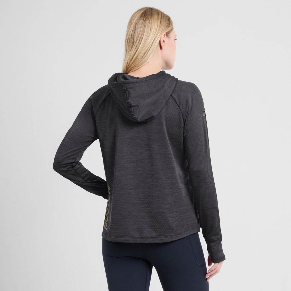  Boston Bruins Fanatics Women's Authentic Pro Pullover Hoodie - Heather Charcoal