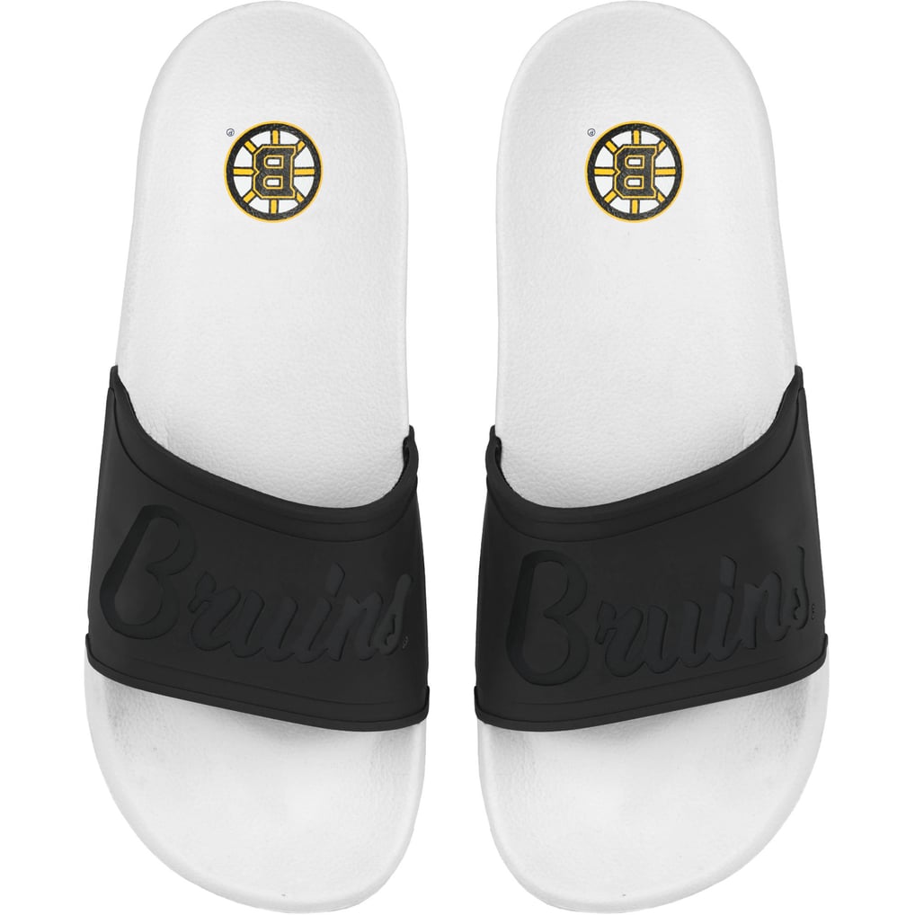 Boston Bruins FOCO Women's Script Wordmark Slide Sandals