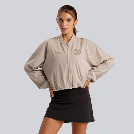 Boston Bruins lululemon Women's Breezily Bomber Jacket - Downtown Tan