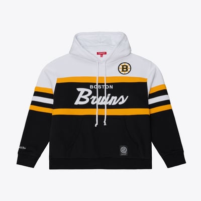  Boston Bruins Mitchell & Ness Women's Head Coach Hoodie - White/Black