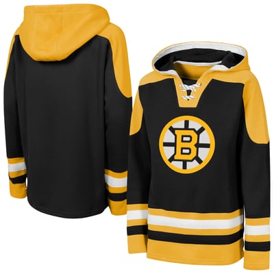  Boston Bruins Outerstuff Youth Ageless Must Have Home V-Neck Hoodie - Black