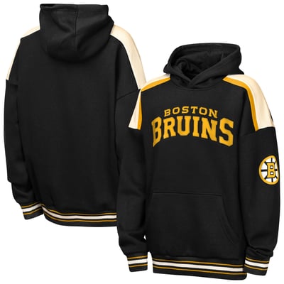  Boston Bruins Outerstuff Youth Camaraderie Oversized Fleece Hoodie - Black