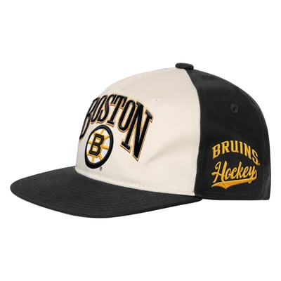 Boston Bruins Outerstuff Youth Arch Snapback Hat - Natural/Black