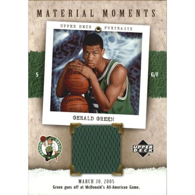 2005-06 UD Portraits Material Moments #GG Gerald Green