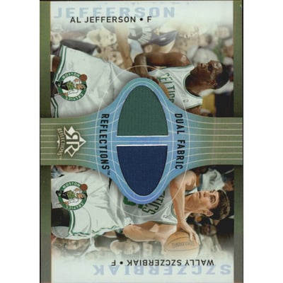 2006-07 Reflections Dual Fabric Gold #SJ Wally Szczerbiak/Al Jefferson