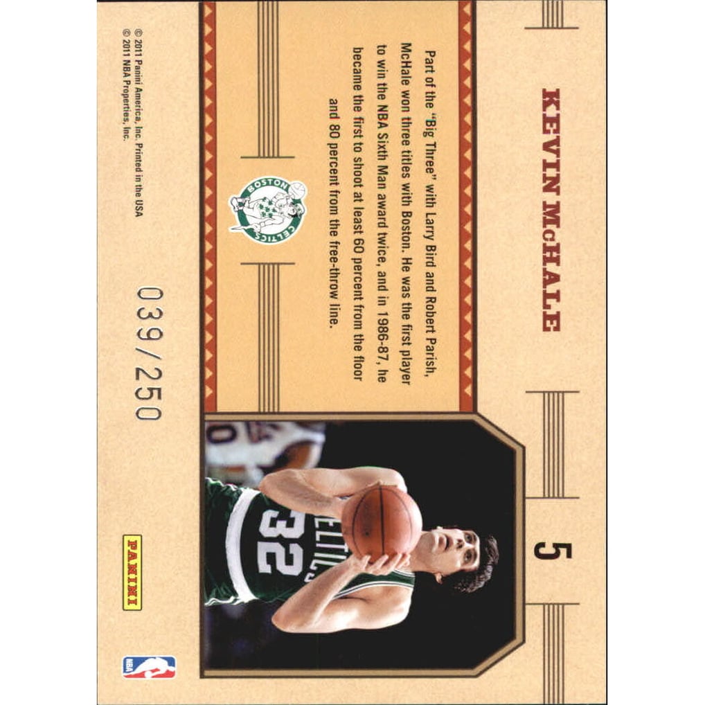 2010-11 Classics Classic Greats Silver #5 Kevin McHale