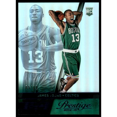 2014-15 Prestige Premium Bonus Shots Blue #175 James Young
