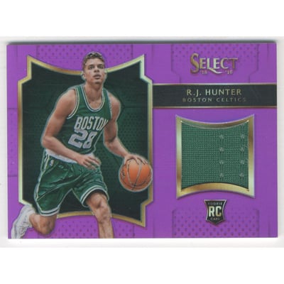 2015-16 Select Rookie Swatches Prizms Purple #29 R.J. Hunter