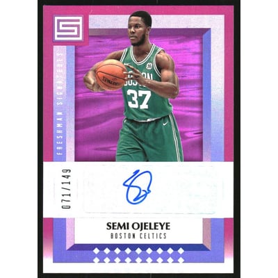 2017-18 Panini Status Freshman Signatures Pink #22 Semi Ojeleye