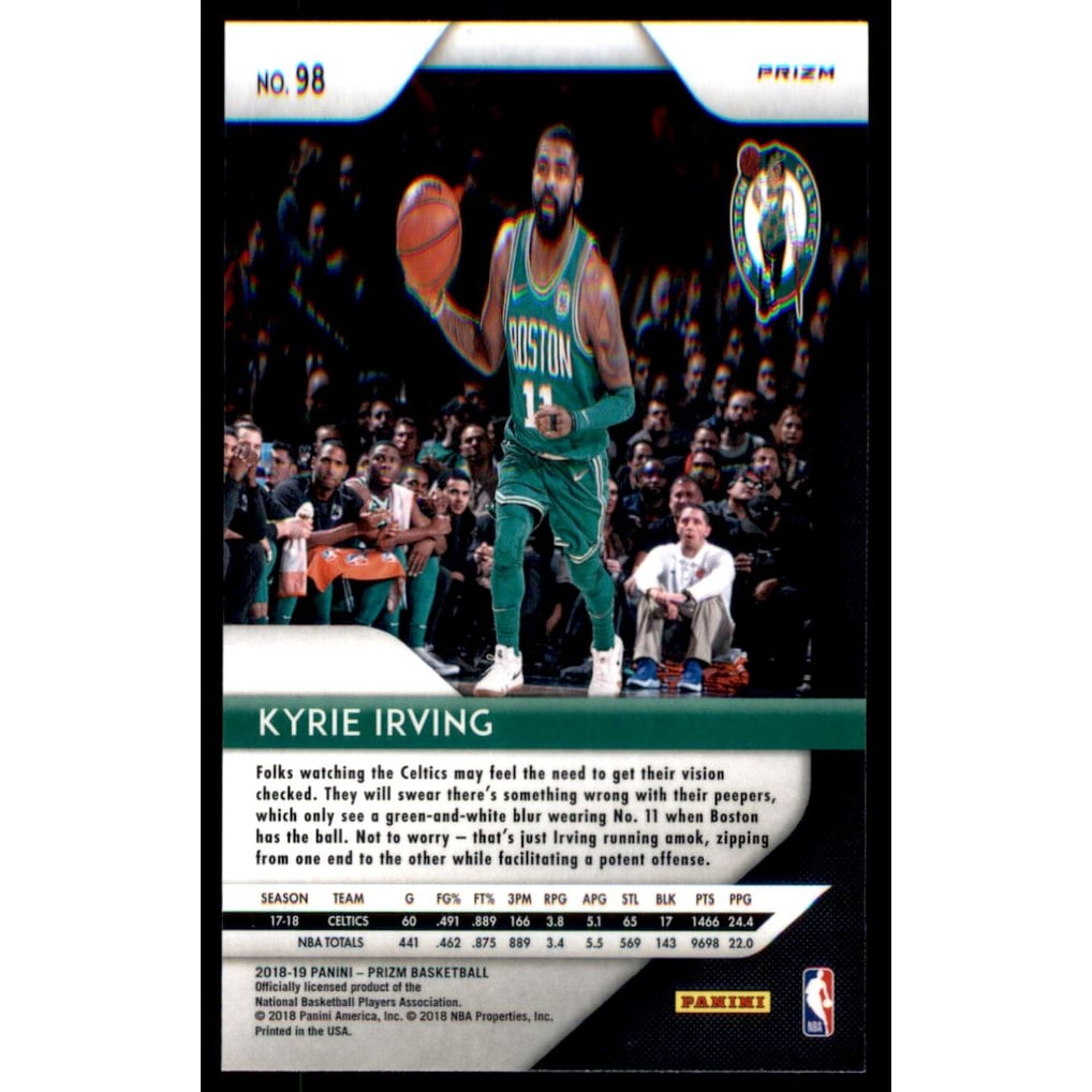 2018-19 Panini Prizm Prizms Ruby Wave #98 Kyrie Irving