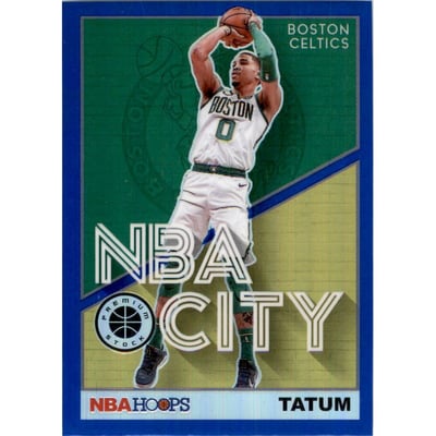 2019-20 Hoops Premium Stock NBA City Blue #11 Jayson Tatum