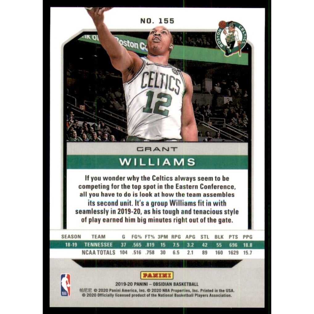 2019-20 Panini Obsidian #155 Grant Williams RC