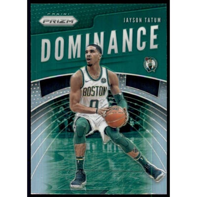 2019-20 Panini Prizm Dominance Prizms Green #13 Jayson Tatum