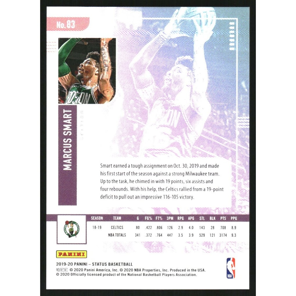 2019-20 Panini Status Green Escher Squares #83 Marcus Smart