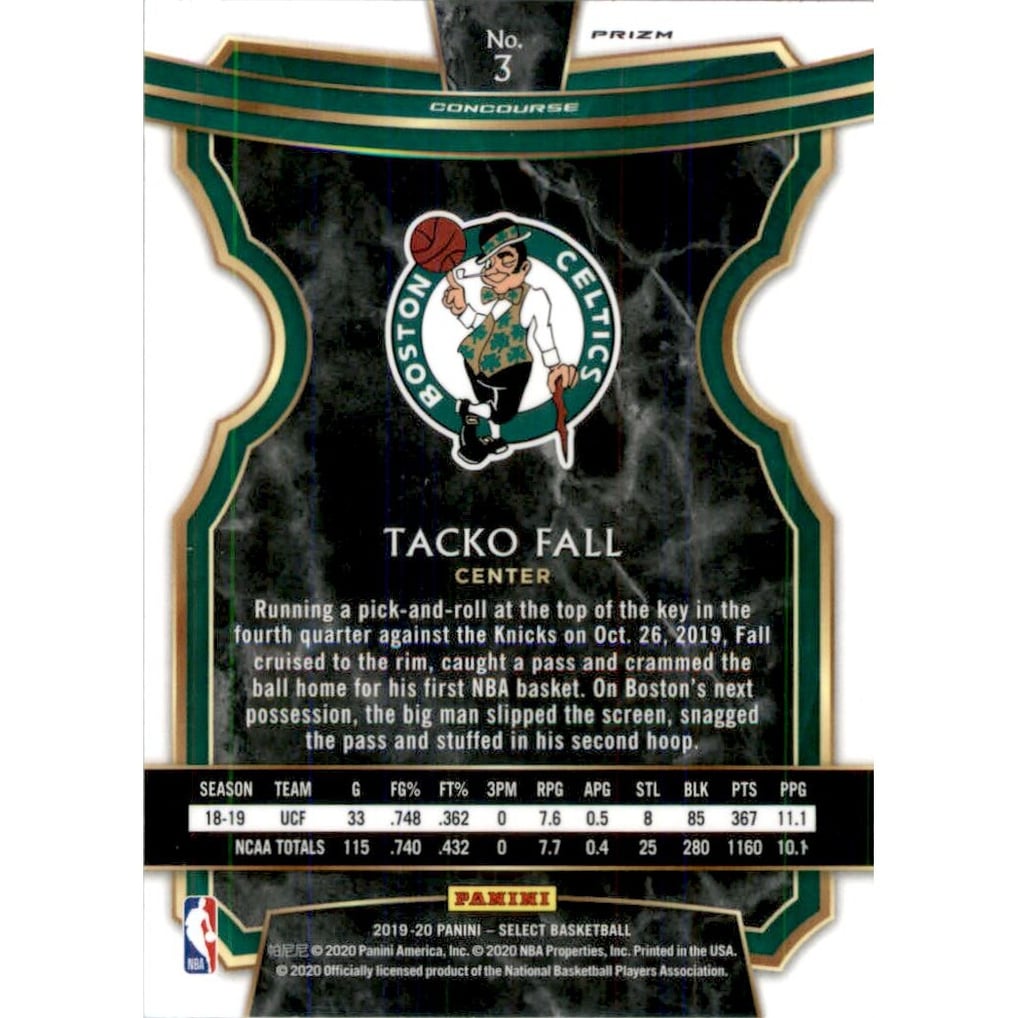 2019-20 Select Prizms Silver #3 Tacko Fall