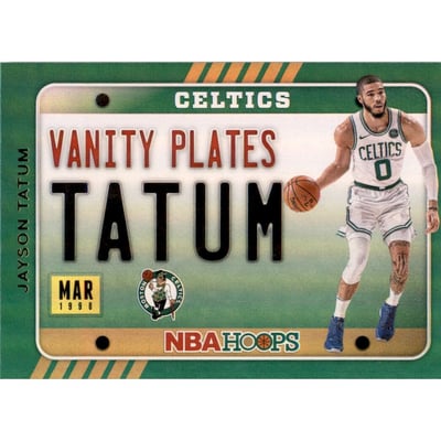 2020-21 Hoops Vanity Plates Holo #22 Jayson Tatum