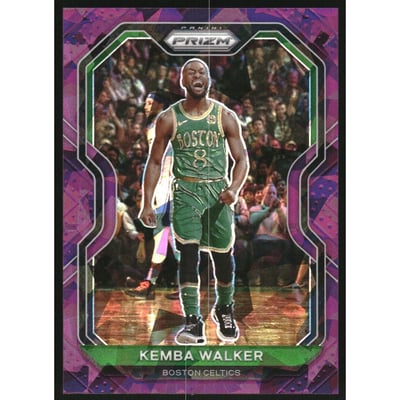 2020-21 Panini Prizm Prizms Purple Ice #122 Kemba Walker