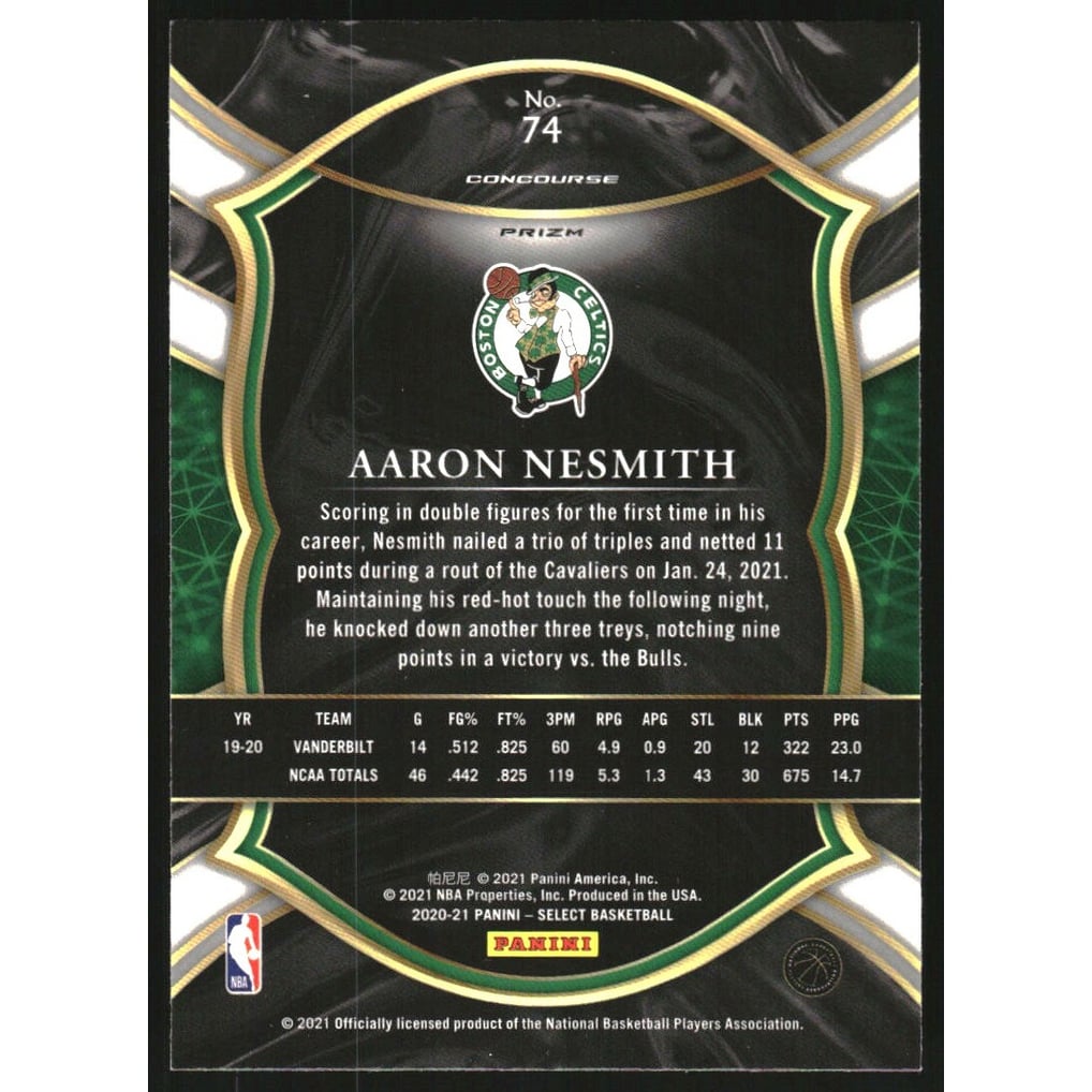 2020-21 Select Prizms Disco #74 Aaron Nesmith