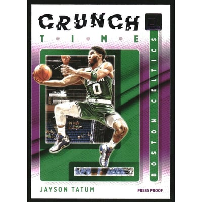 2021-22 Donruss Crunch Time Press Proof Purple #15 Jayson Tatum