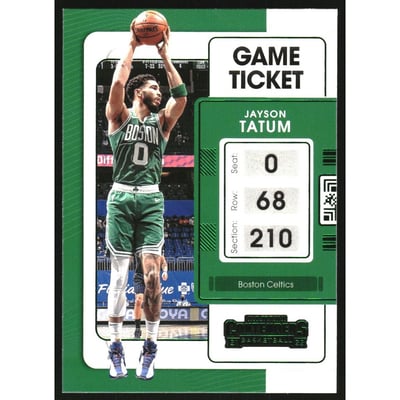 2021-22 Panini Contenders Game Ticket Green #44 Jayson Tatum