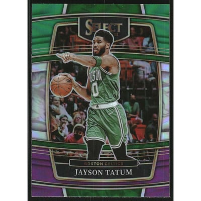 2021-22 Select Prizms Green White Purple #77 Jayson Tatum