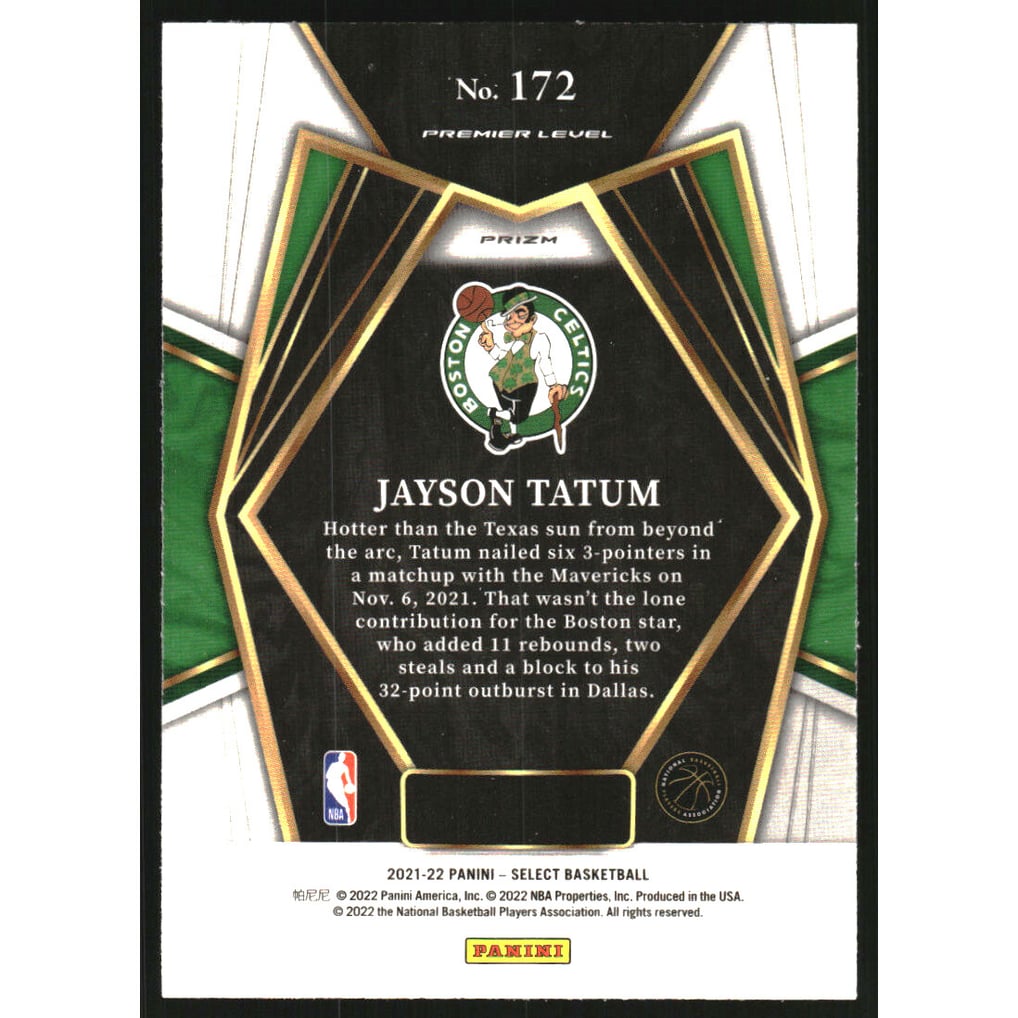 2021-22 Select Prizms Silver #172 Jayson Tatum