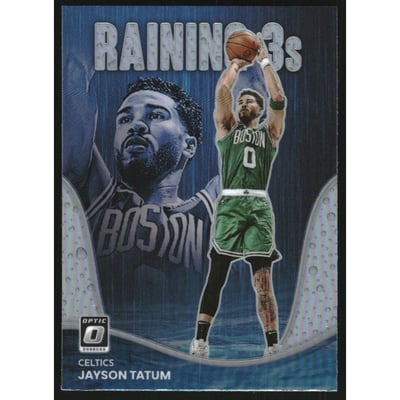 2022-23 Donruss Optic Raining 3s Holo #13 Jayson Tatum