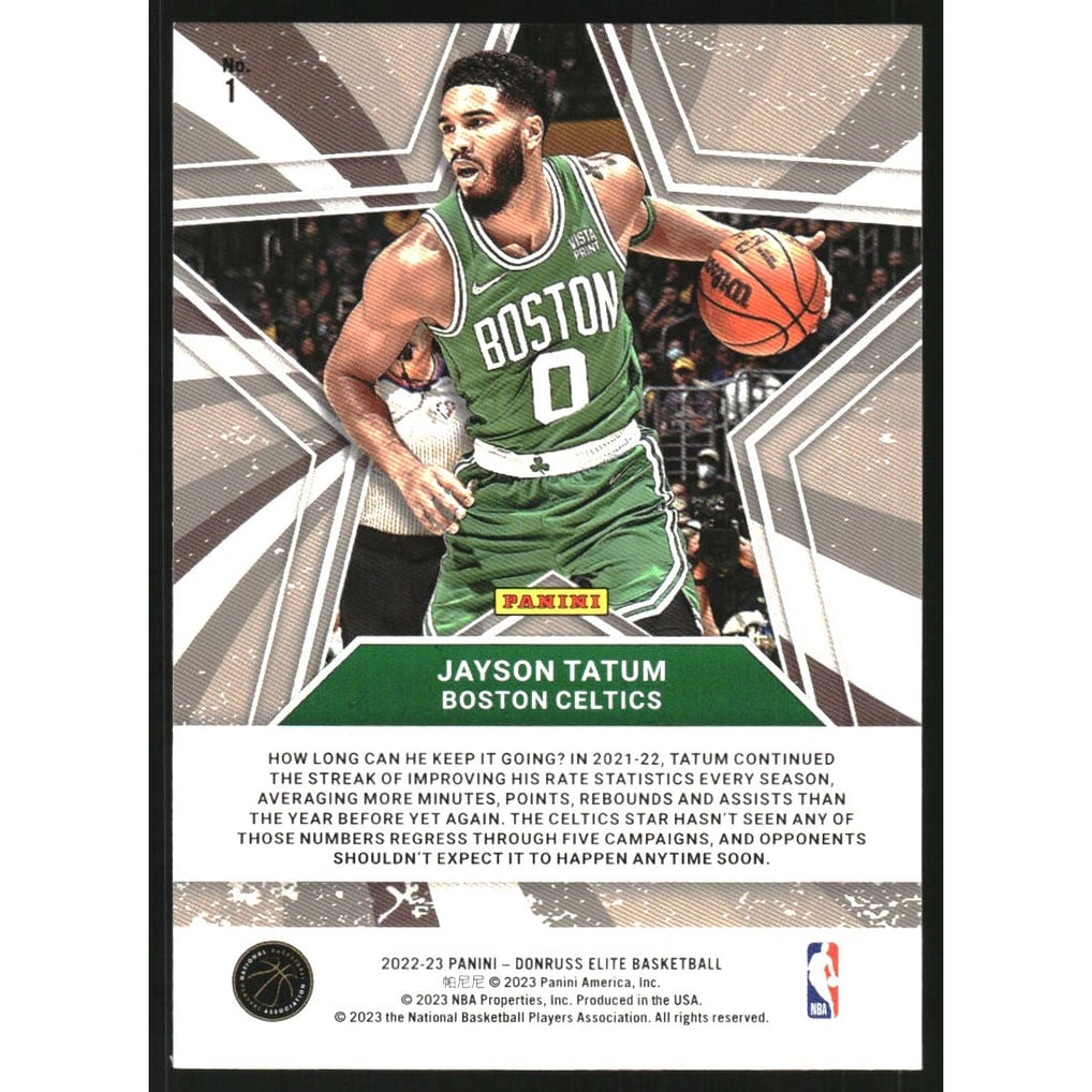 2022-23 Elite Star Status #1 Jayson Tatum
