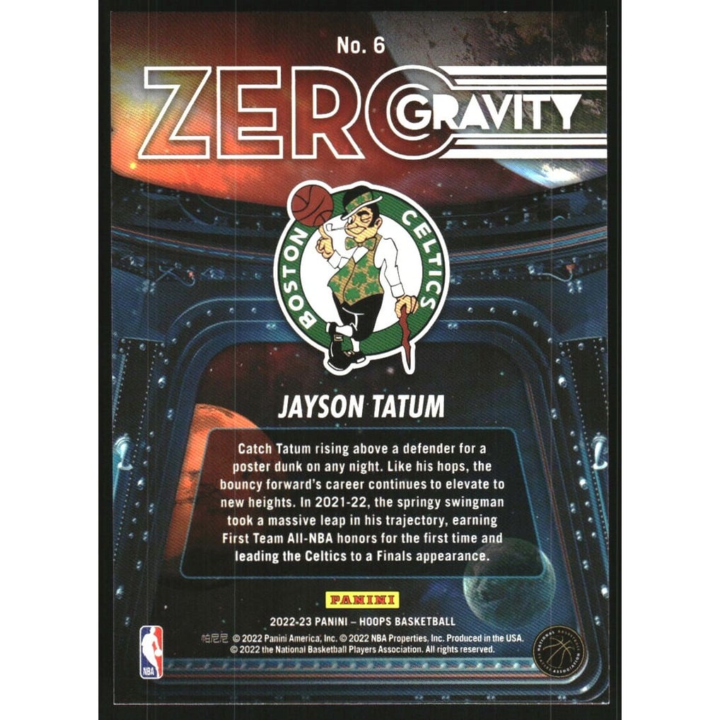 2022-23 Hoops Zero Gravity #6 Jayson Tatum