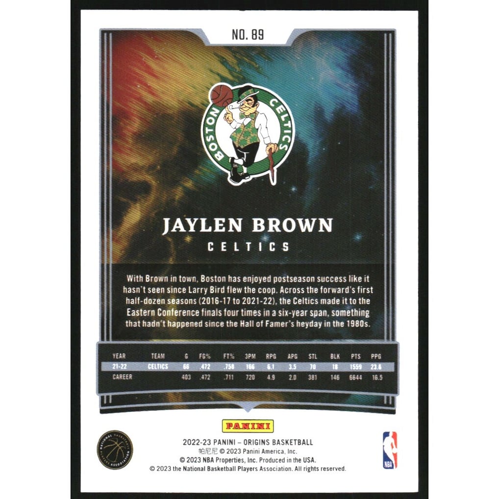 2022-23 Panini Origins Red #89 Jaylen Brown