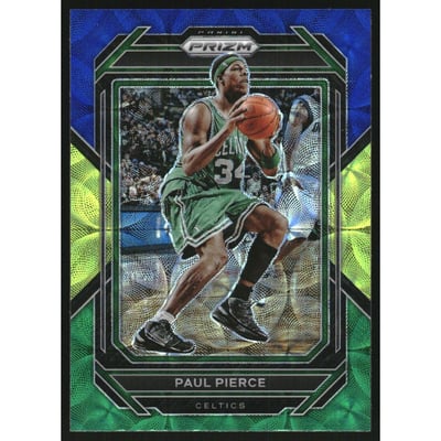 2022-23 Panini Prizm Prizms Choice Blue Yellow and Green #272 Paul Pierce