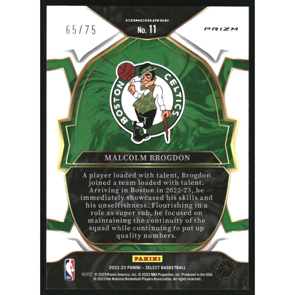 2022-23 Select Prizms White Disco #11 Malcolm Brogdon