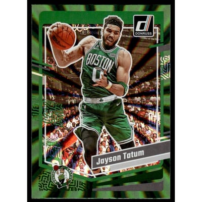 2023-24 Donruss Holo Green Laser #197 Jayson Tatum