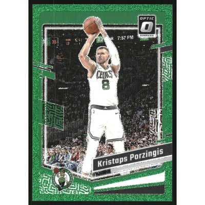 2023-24 Donruss Optic Green Glitter #120 Kristaps Porzingis