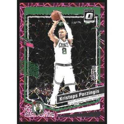 2023-24 Donruss Optic Pink Velocity #120 Kristaps Porzingis