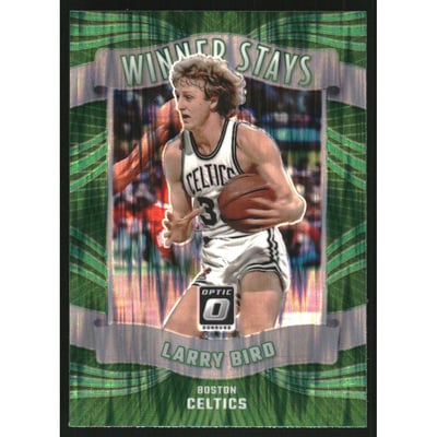 2023-24 Donruss Optic Winner Stays Green Shock #3 Larry Bird