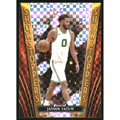 2023-24 Finest Showstoppers Checkerboard Refractors #SS2 Jayson Tatum