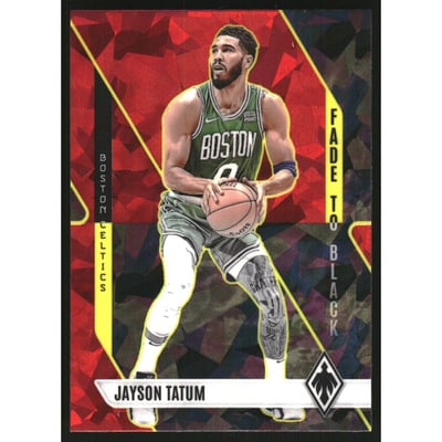 2023-24 Panini Phoenix Fade To Black Phoenix Red Ice #10 Jayson Tatum