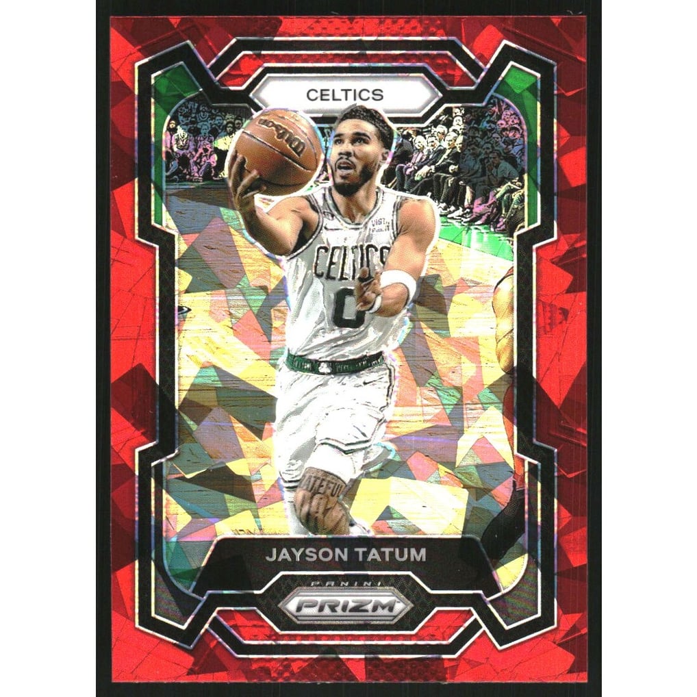 2023-24 Panini Prizm Prizms Red Ice #2 Jayson Tatum