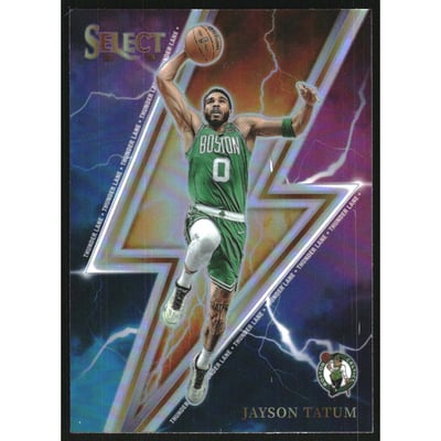 2023-24 Select Thunder Lane Silver Prizms #14 Jayson Tatum