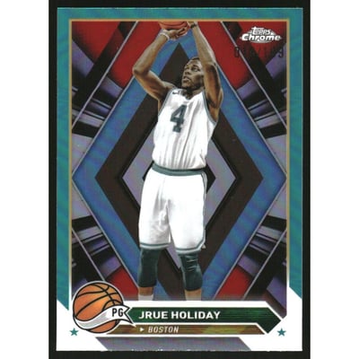 2023-24 Topps Chrome Aqua Refractors #12 Jrue Holiday