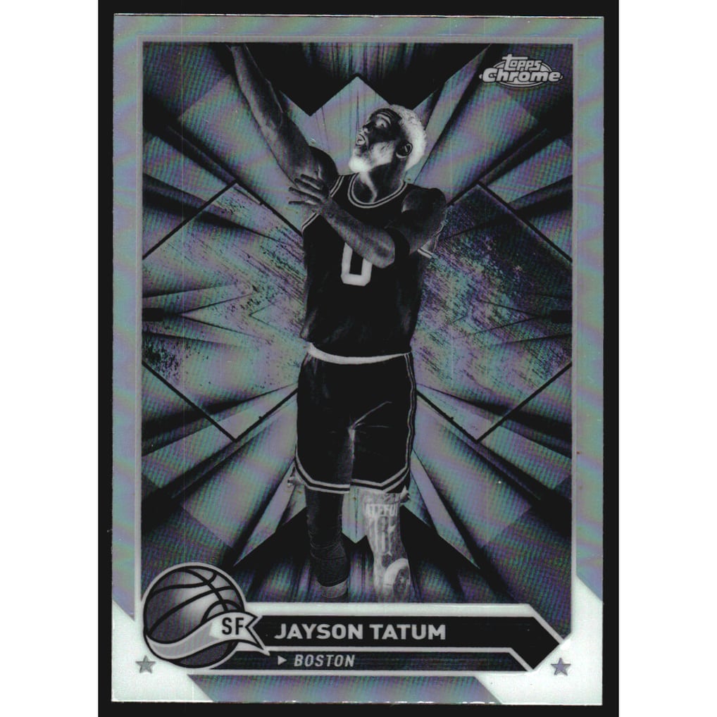 2023-24 Topps Chrome Negative Refractors #164 Jayson Tatum
